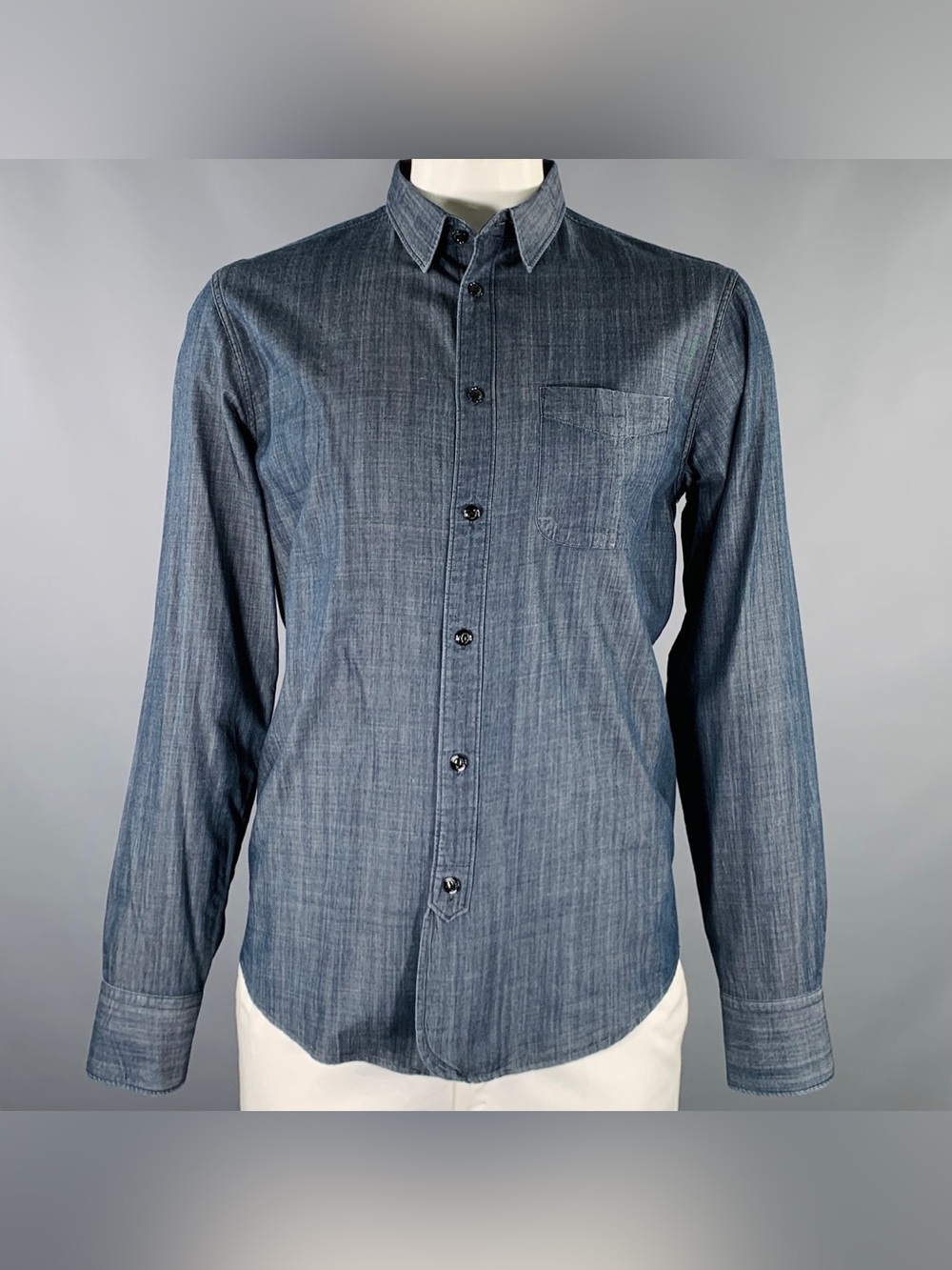 rag & bone Indigo Chambray Slim Fit Button-Down Shirt
